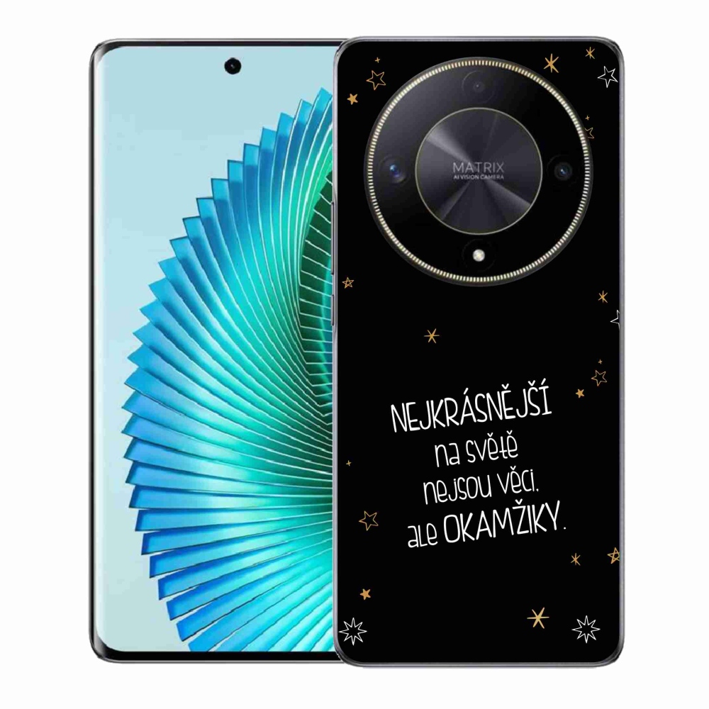 Gél borítás mmCase a Honor Magic 6 Lite 5G készülékhez - Idézet 4 fekete háttér