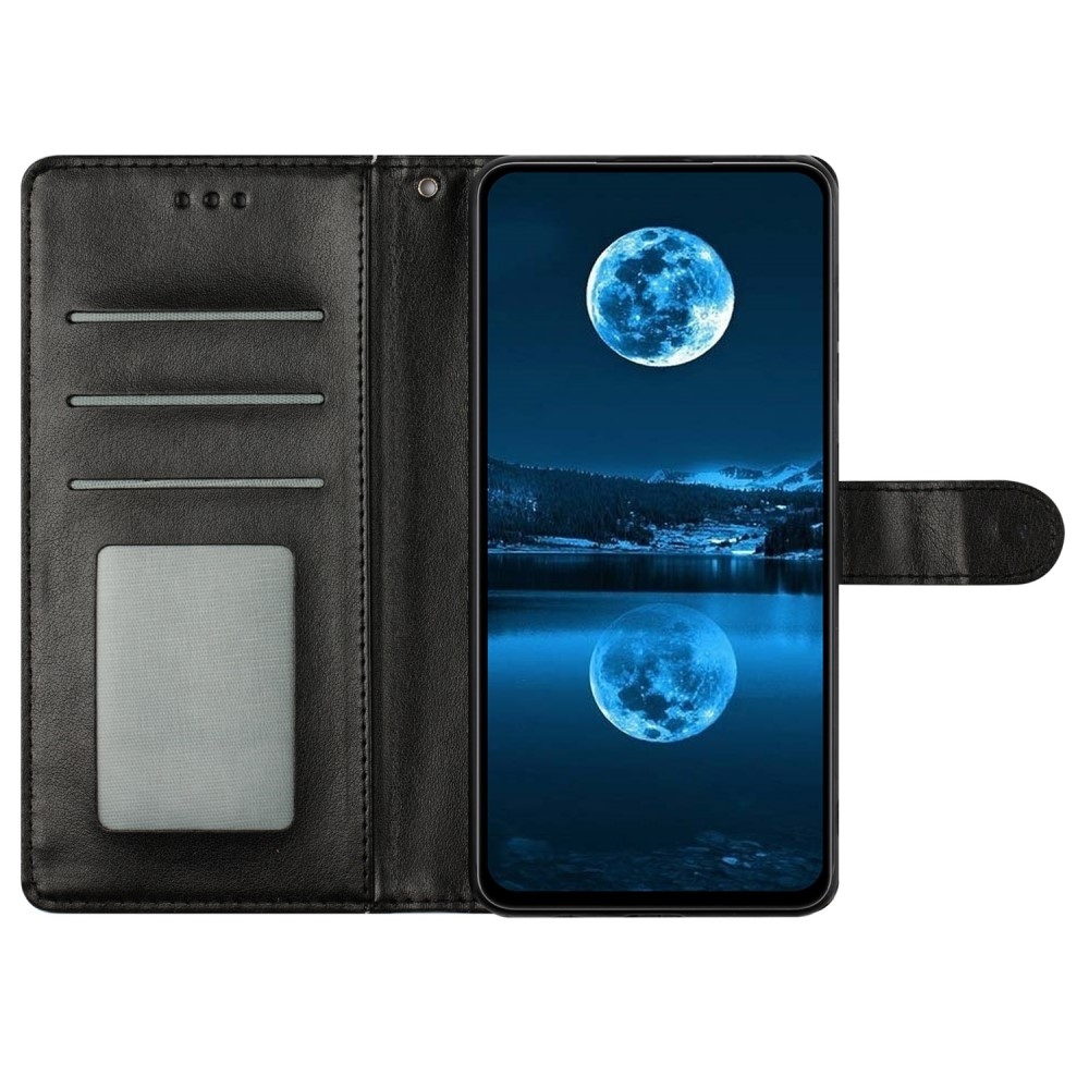 Vérrögök könyv tok a Xiaomi Redmi Note 14 5G-hez - fekete