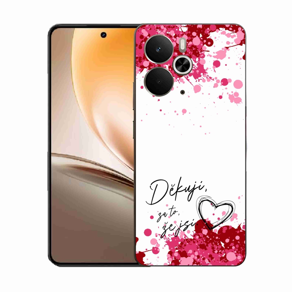 Gél borító mmCase a Realme 14 5G készülékhez - text in love 2 fehér háttérrel