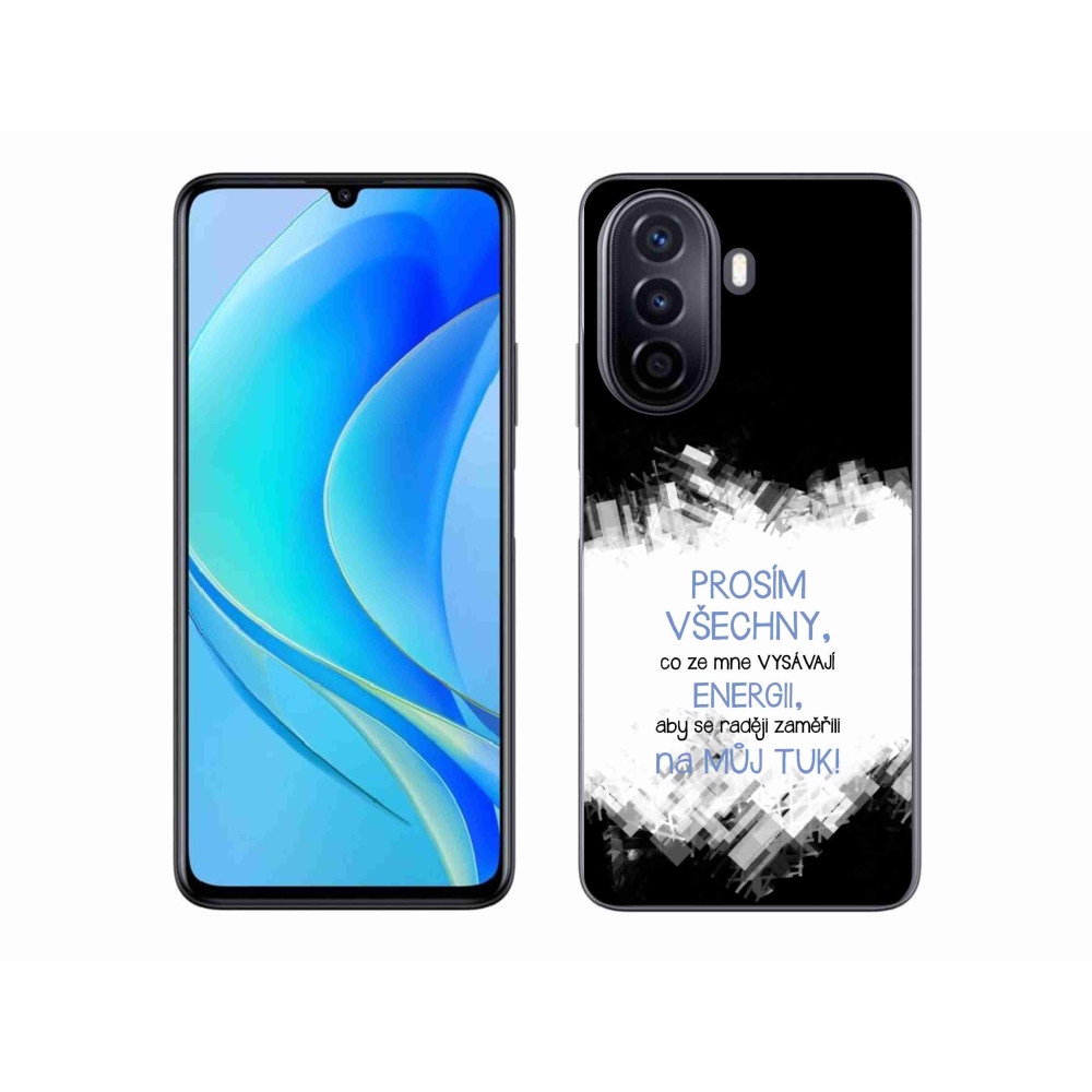 Gél borító mmCase a Huawei Nova Y70 készülékhez - vicces szöveg 1 kék