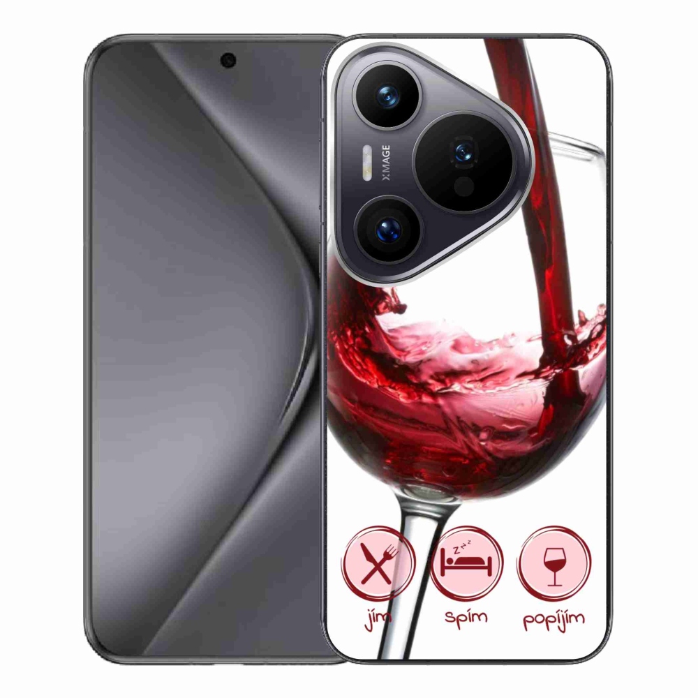 Gél tok mmCase a Huawei Pura 70 Pro készülékhez - borospohár piros