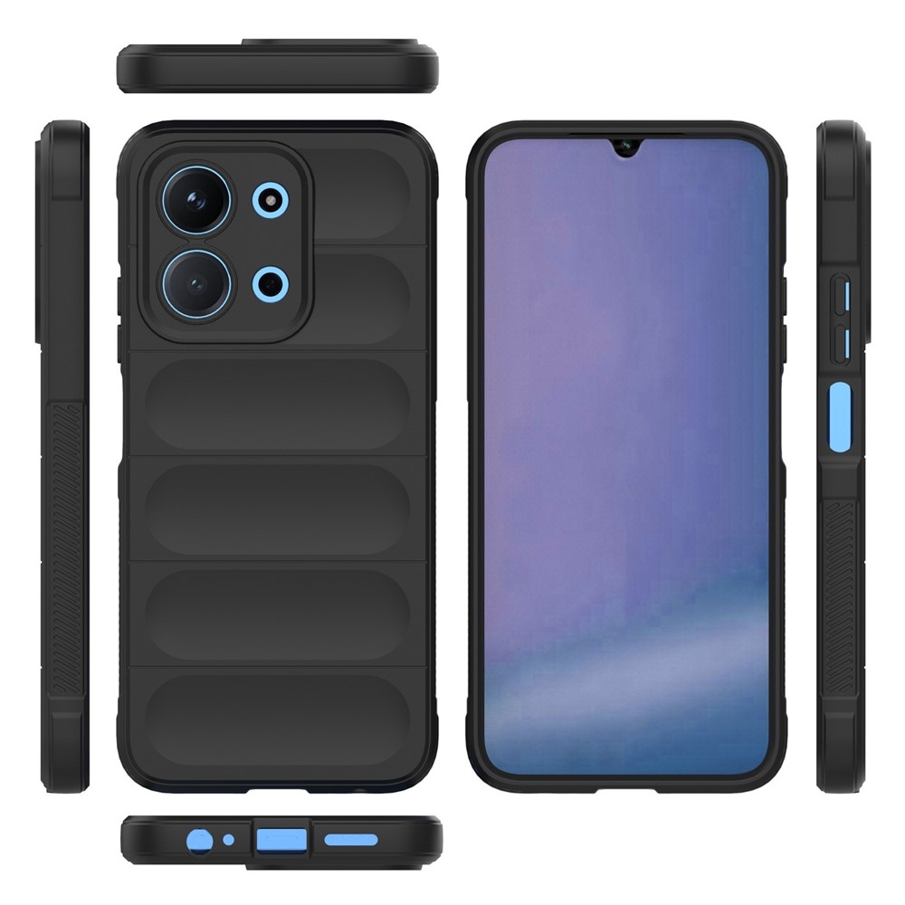 Rugg tartós zselés tok Xiaomi Redmi 15C 4G (171mm)/Poco C85 4G (171mm) - fekete