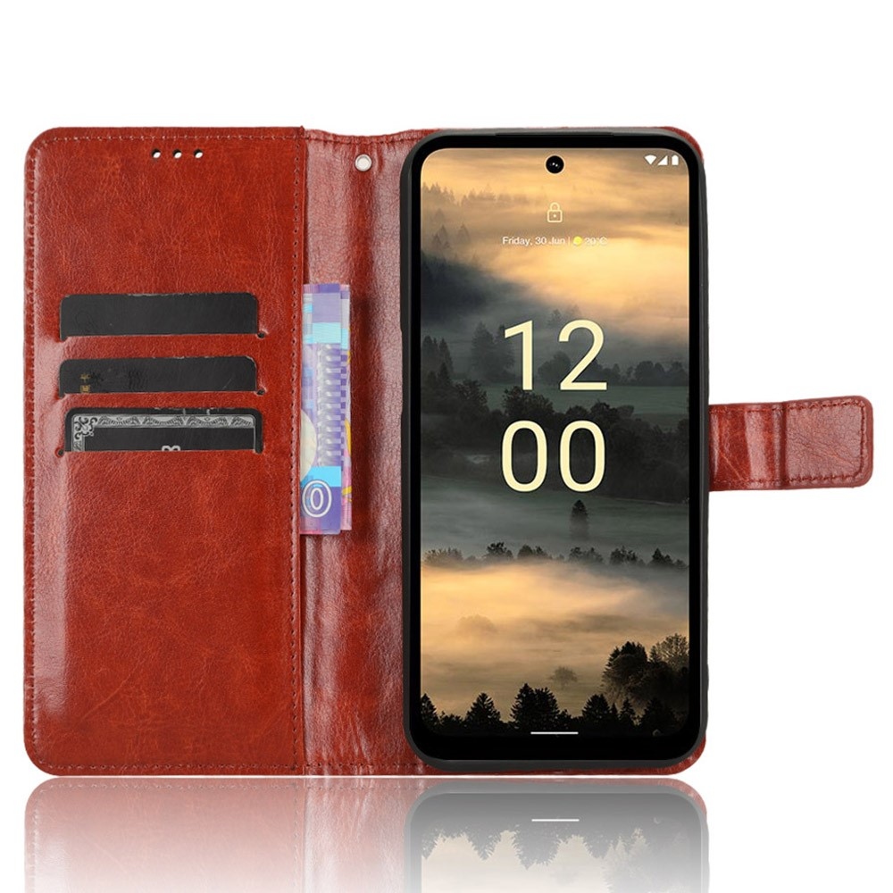 Lovas könyvtáska Nokia XR21 készülékhez - barna