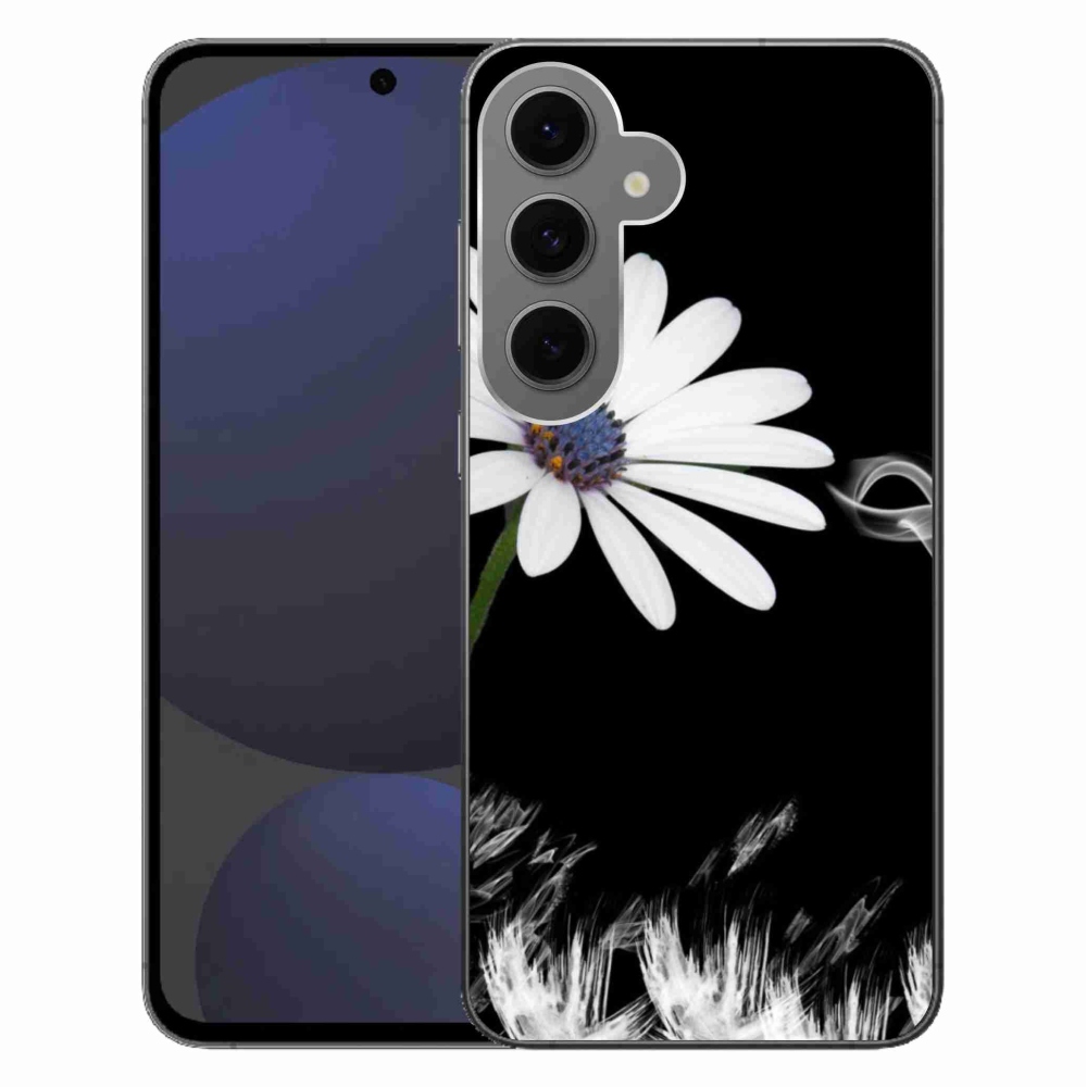 Gél védőhuzat mmCase Samsung Galaxy S24 FE készülékhez - fehér virág