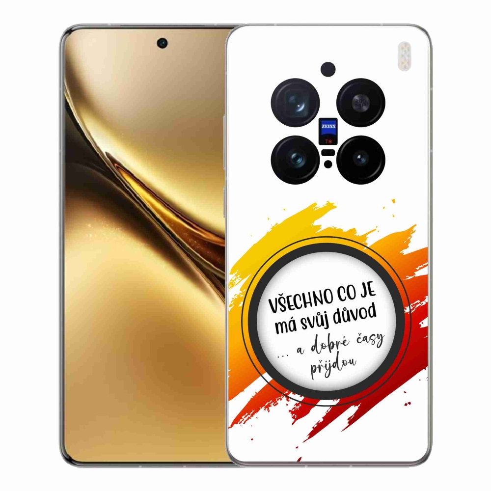 Zselés borítás mmCase a Vivo X200 Pro 5G-n - idézet 3 fehér háttér