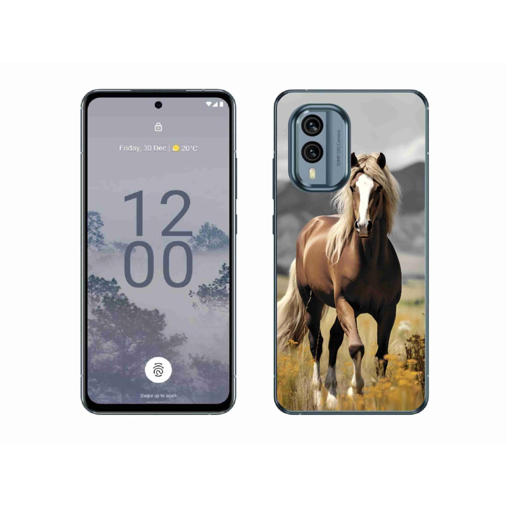 Zselés tok mmCase a Nokia X30 5G készülékhez - barna ló 1