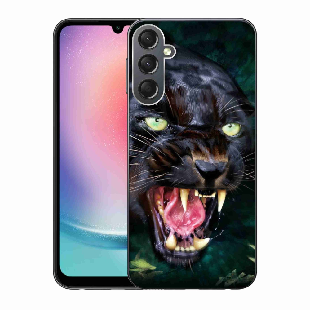 Gél borítás mmCase Samsung Galaxy A24 készülékhez - dühös fekete párduc