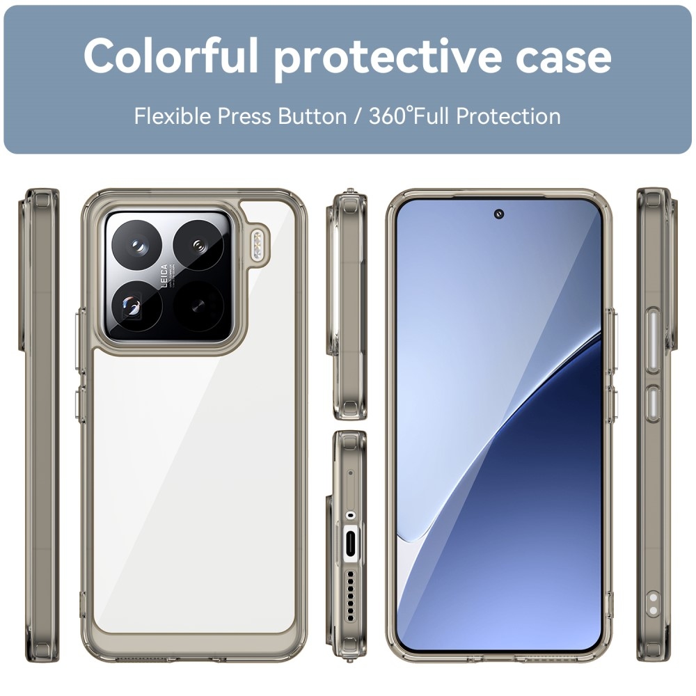Gél tok rögzített hátlappal Xiaomi 15 Pro-hoz - szürke