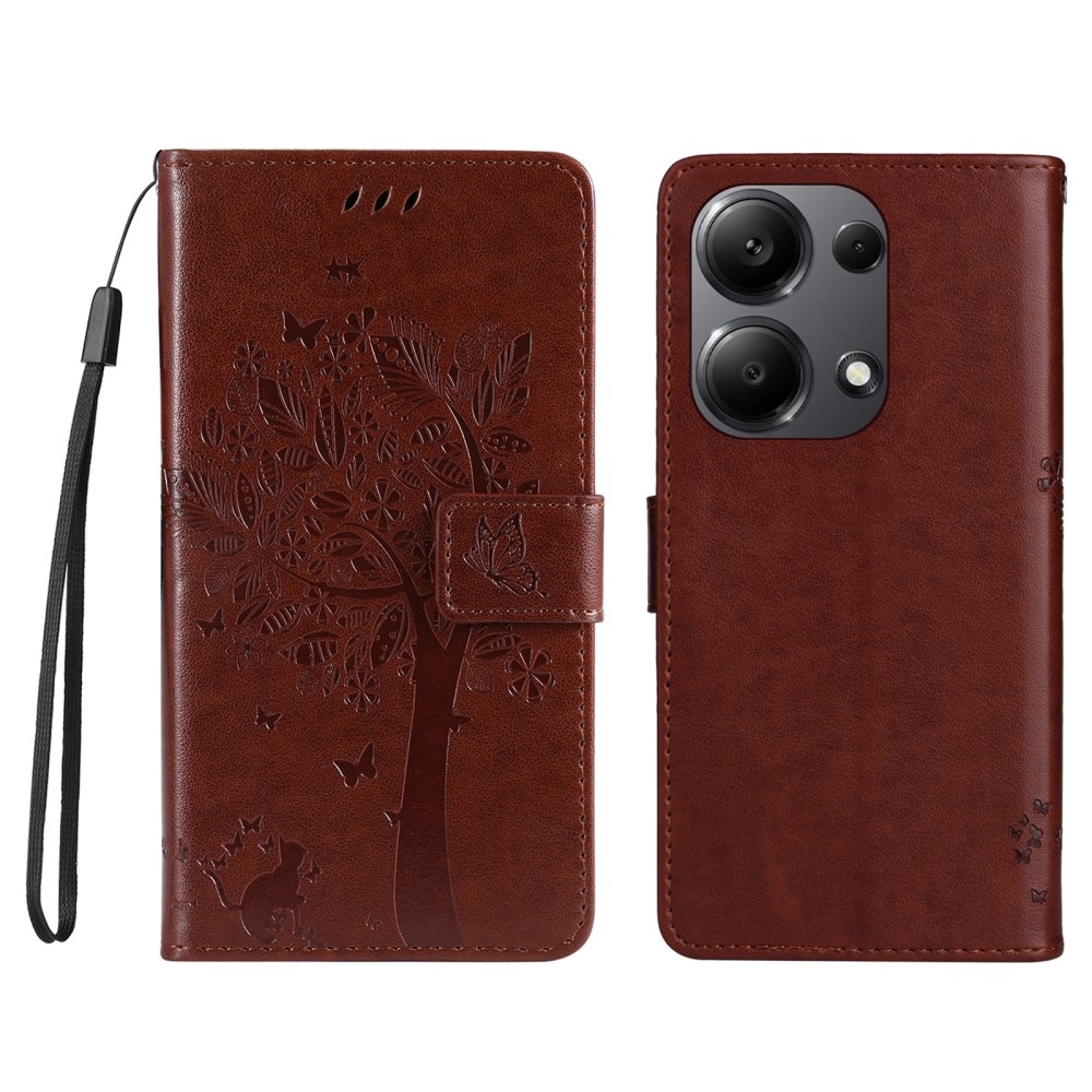 Fák könyv tokja Xiaomi Redmi Note 13 Pro 4G/Poco M6 Pro - barna