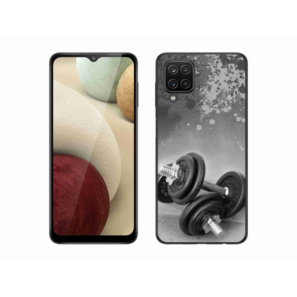 Zselés borítás mmCase Samsung Galaxy M12 készülékhez - súlyzók 1