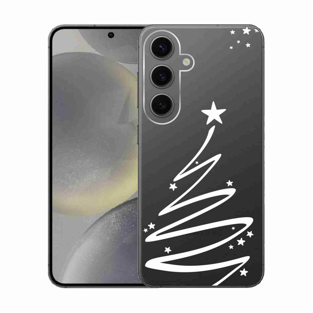 Gél borító mmCase Samsung Galaxy S24 készülékhez - fehér fa átlátszó háttéren