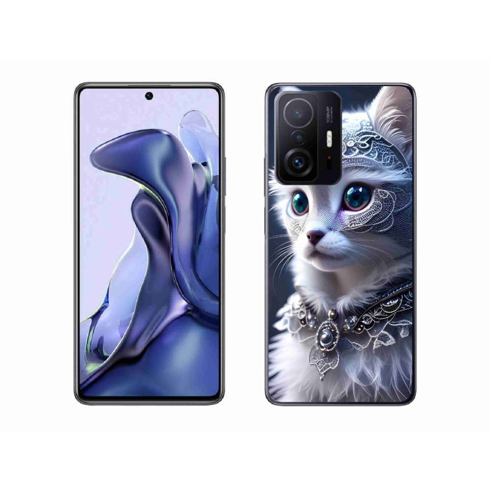 Gél borítás mmCase a Xiaomi 11T-hez - fehér macska