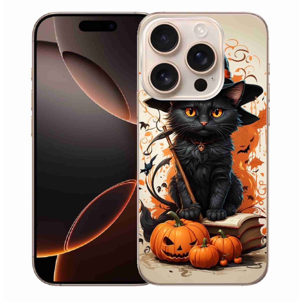 Zselés borítás mmCase iPhone 16 Pro Max készülékhez - macska varázsló