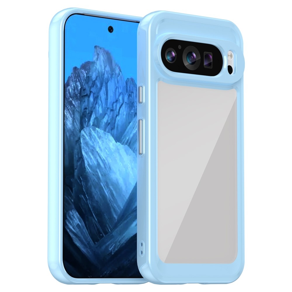 Gél tok kemény hátlappal a Google Pixel 9/9 Pro számára - kék