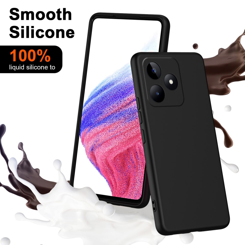 Matt gél mobil tok Realme C51/C53 - fekete