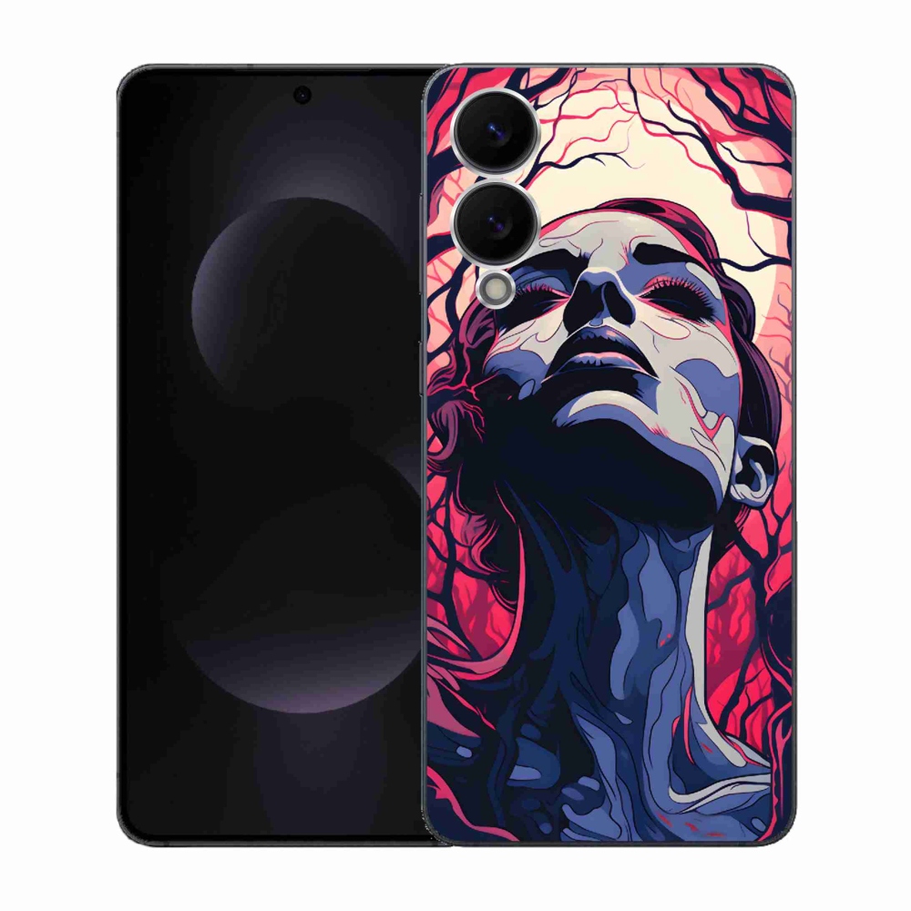 Gél borítás mmCase Samsung Galaxy S25 Edge - absztrakt arc