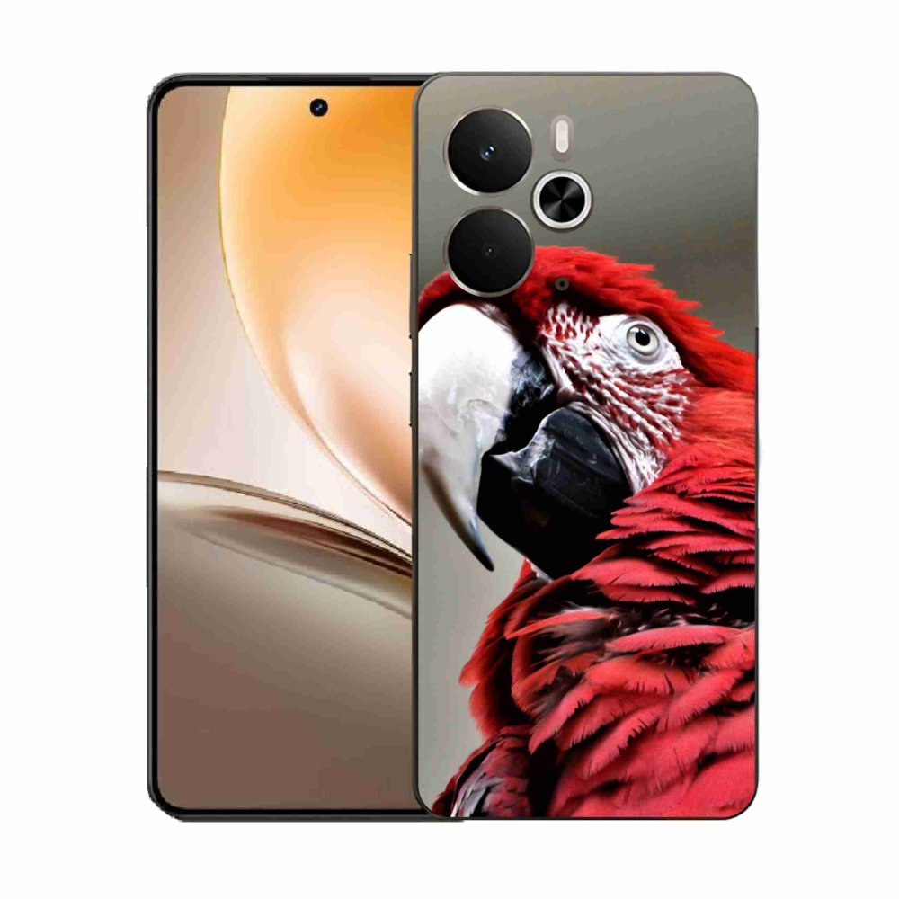 Gél borítás mmCase a Realme 14 5G készülékhez - papagáj ara piros