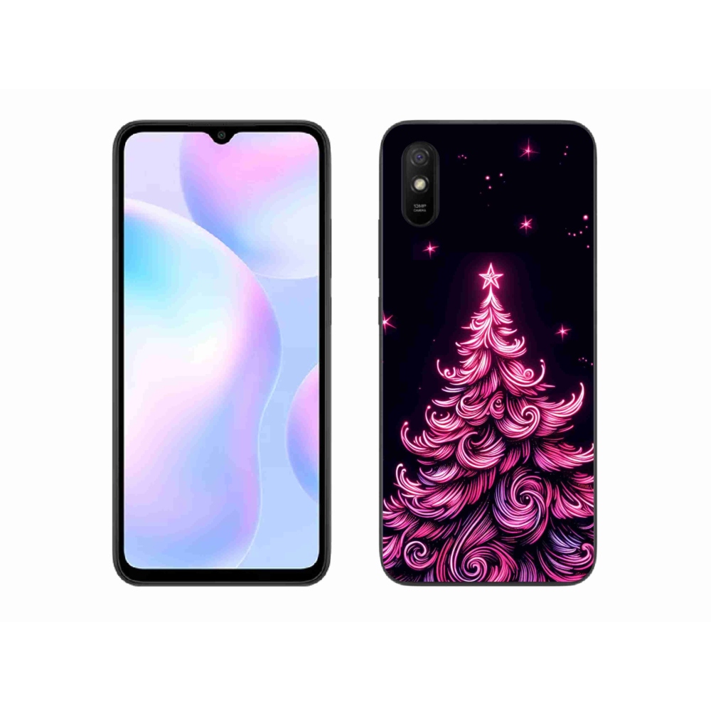 Gél borítás mmCase a Xiaomi Redmi 9A számára - neon karácsonyfa 2