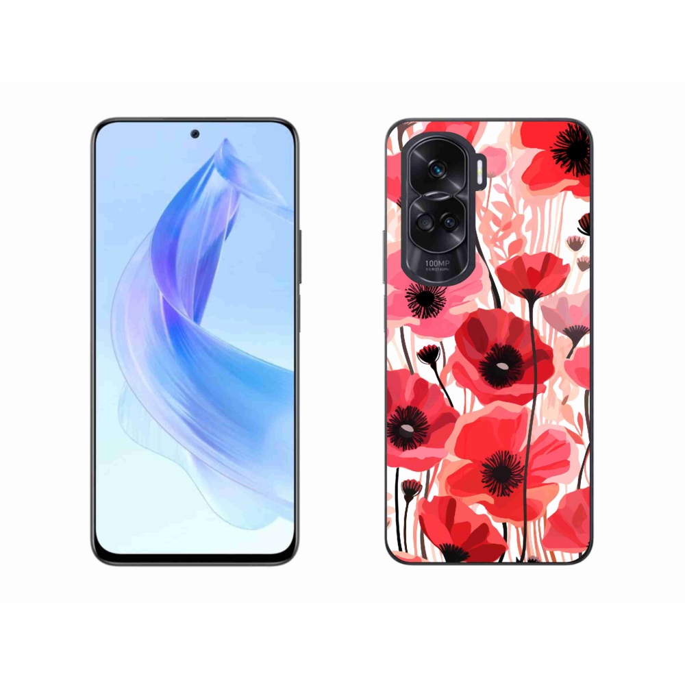 Zselés borítás mmCase a Honor 90 Lite készülékhez - mákos 1