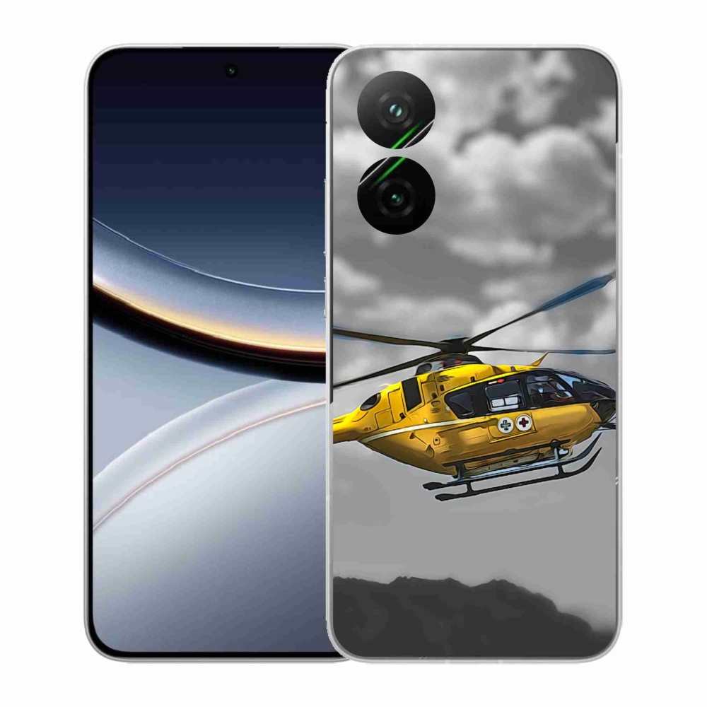 Gél borítás mmCase a Xiaomi Poco F7 5G számára - sárga helikopter
