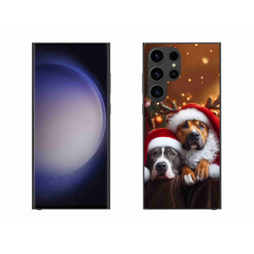 Gél borító mmCase Samsung Galaxy S23 Ultra 5G - Karácsonyi kutyák