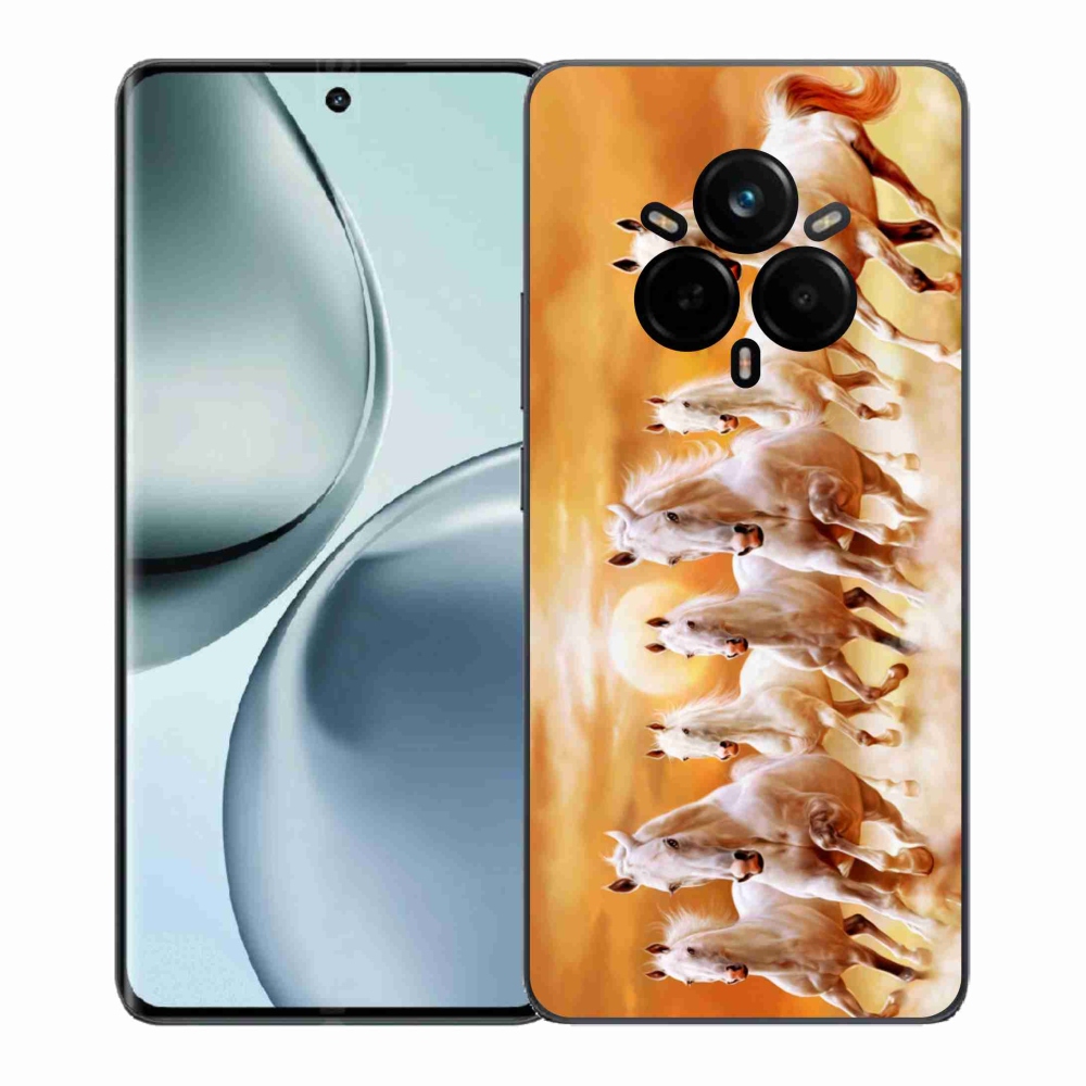 Zselés borítás mmCase a Realme 14 Pro 5G számára - lovak 2