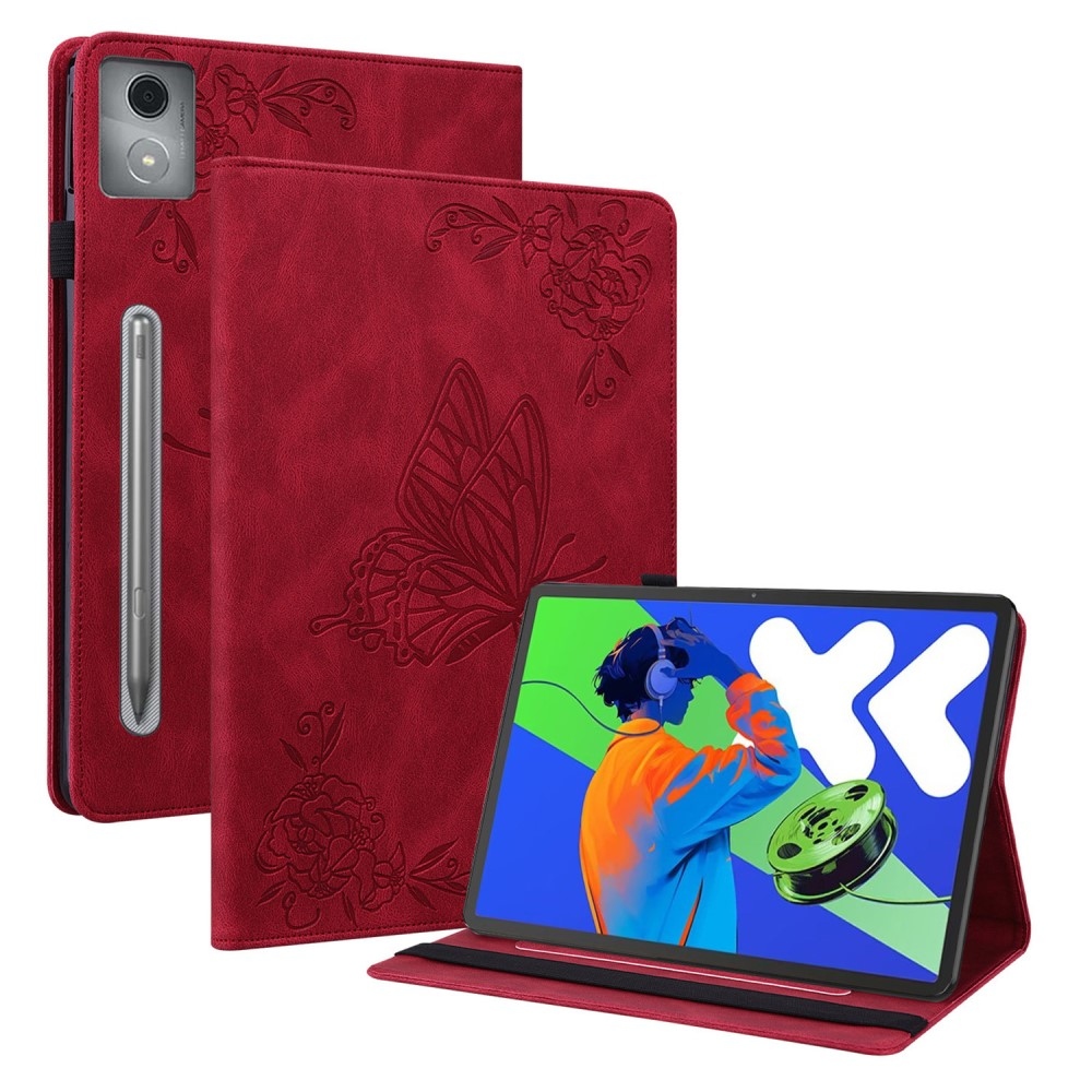 Pillangó táblagép tok Lenovo Idea Tab Pro 12.7 - piros