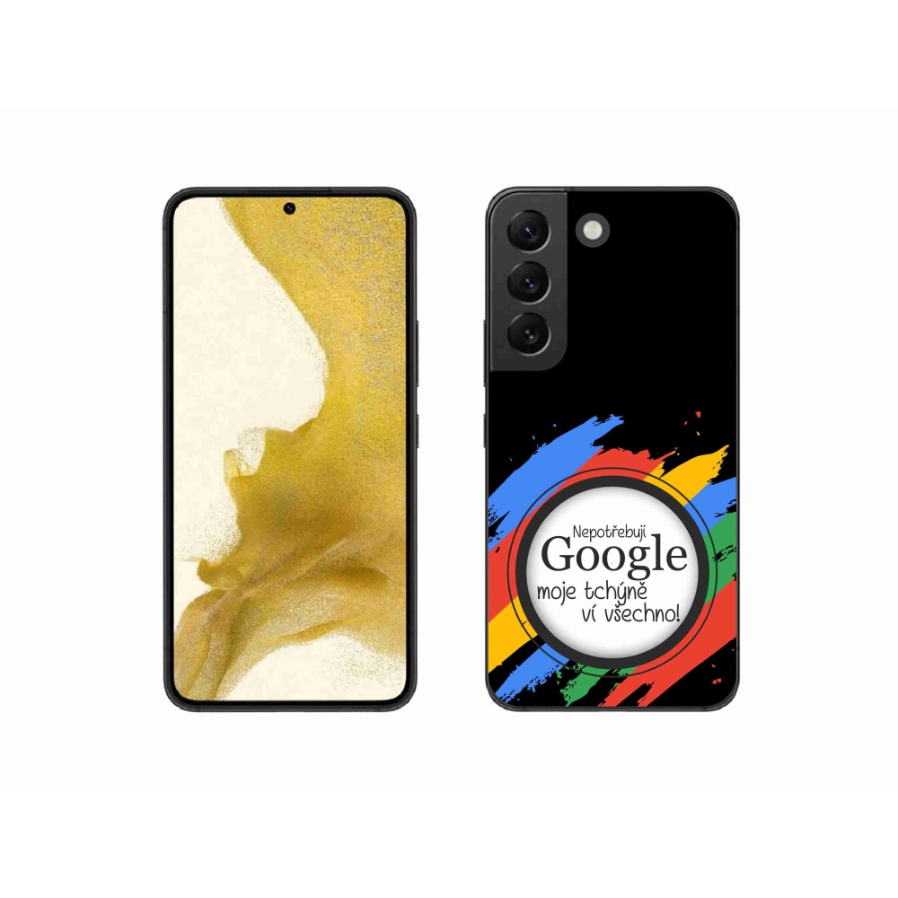 Gél borító mmCase Samsung Galaxy S22 5G - anyós mindent tud fekete háttérrel