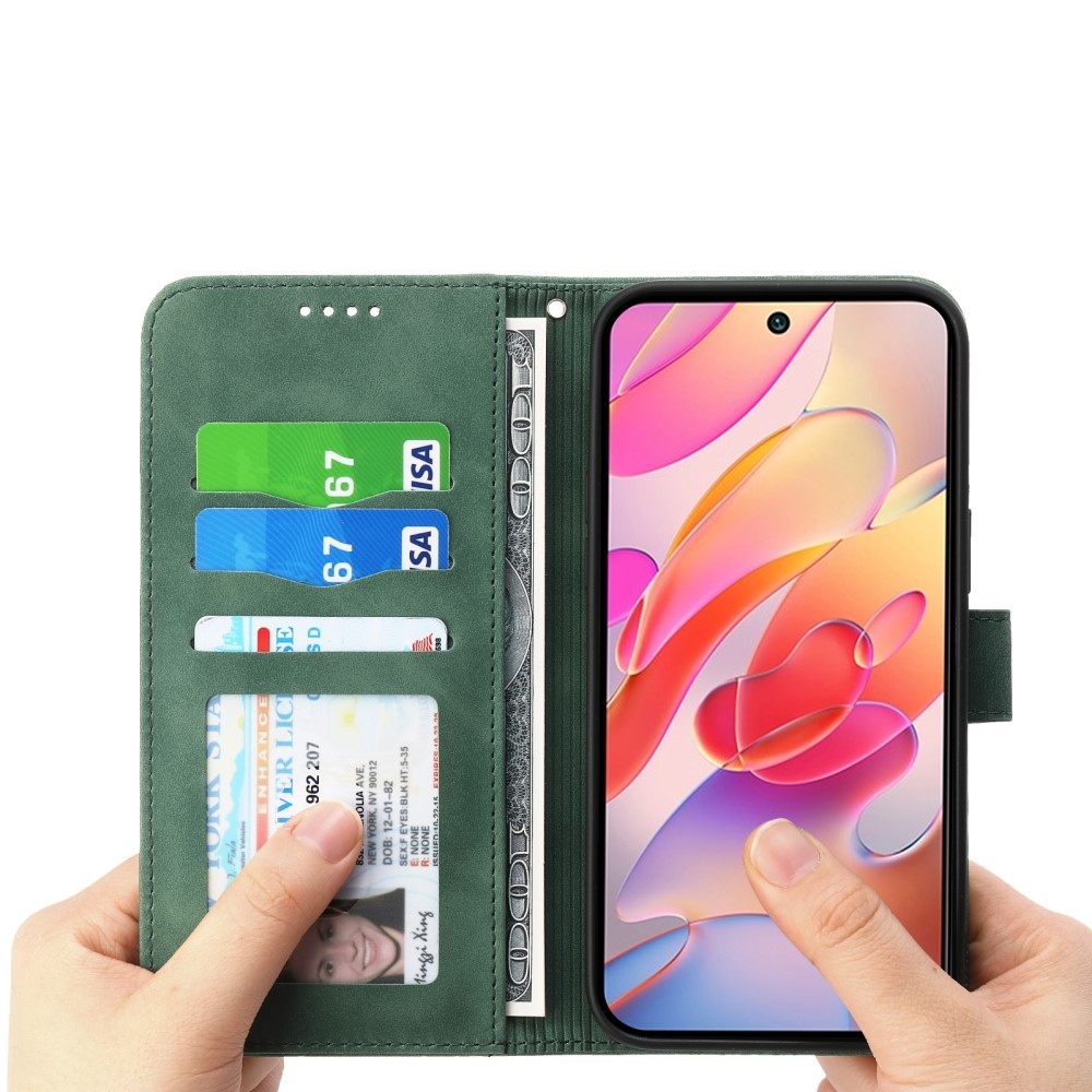 DIERFENG könyv tok a Xiaomi Redmi Note 14-hez - zöld
