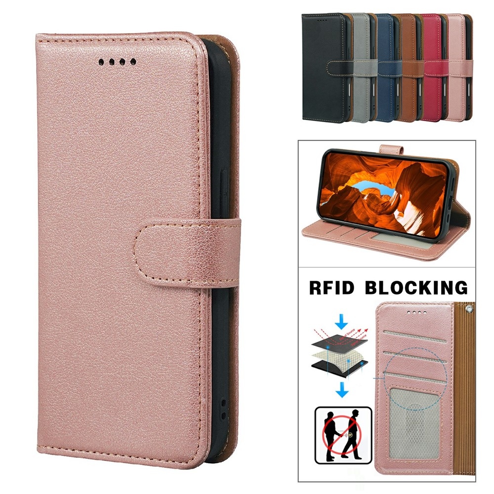 Csatos könyv tok Xiaomi Redmi 15 5G - rózsaarany