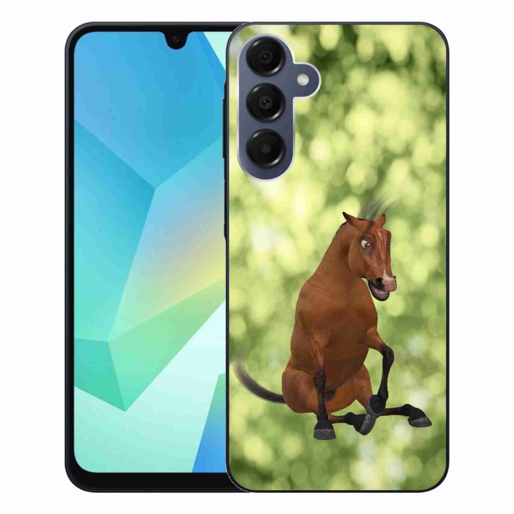 Zselés borítás mmCase Samsung Galaxy A16 4G/5G - barna rajzfilm ló 1