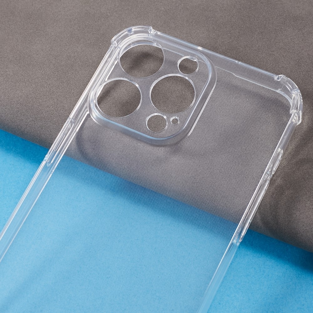 Átlátszó zselés tok megerősített sarkokkal iPhone 15 Pro Max készülékhez - átlátszó