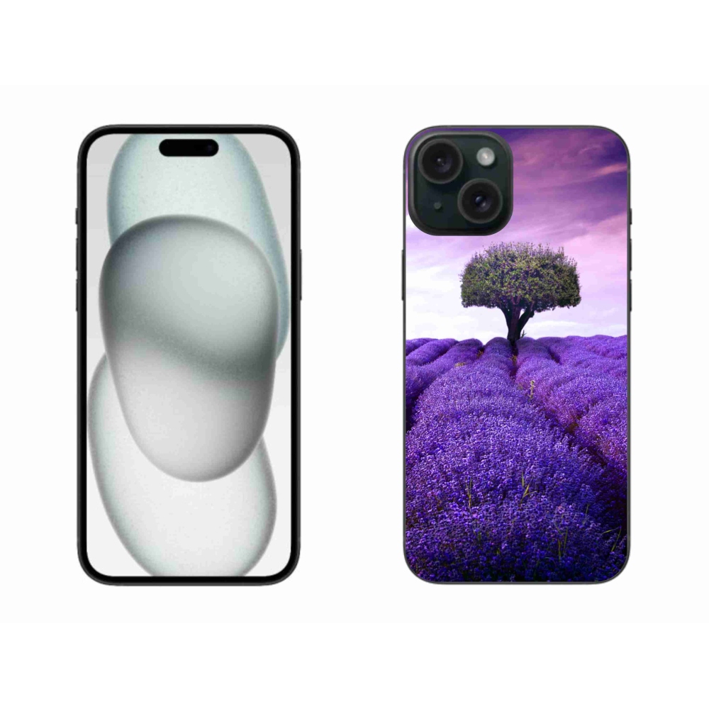 Gél védőhuzat mmCase iPhone 15 Plus készülékhez - levendula rét