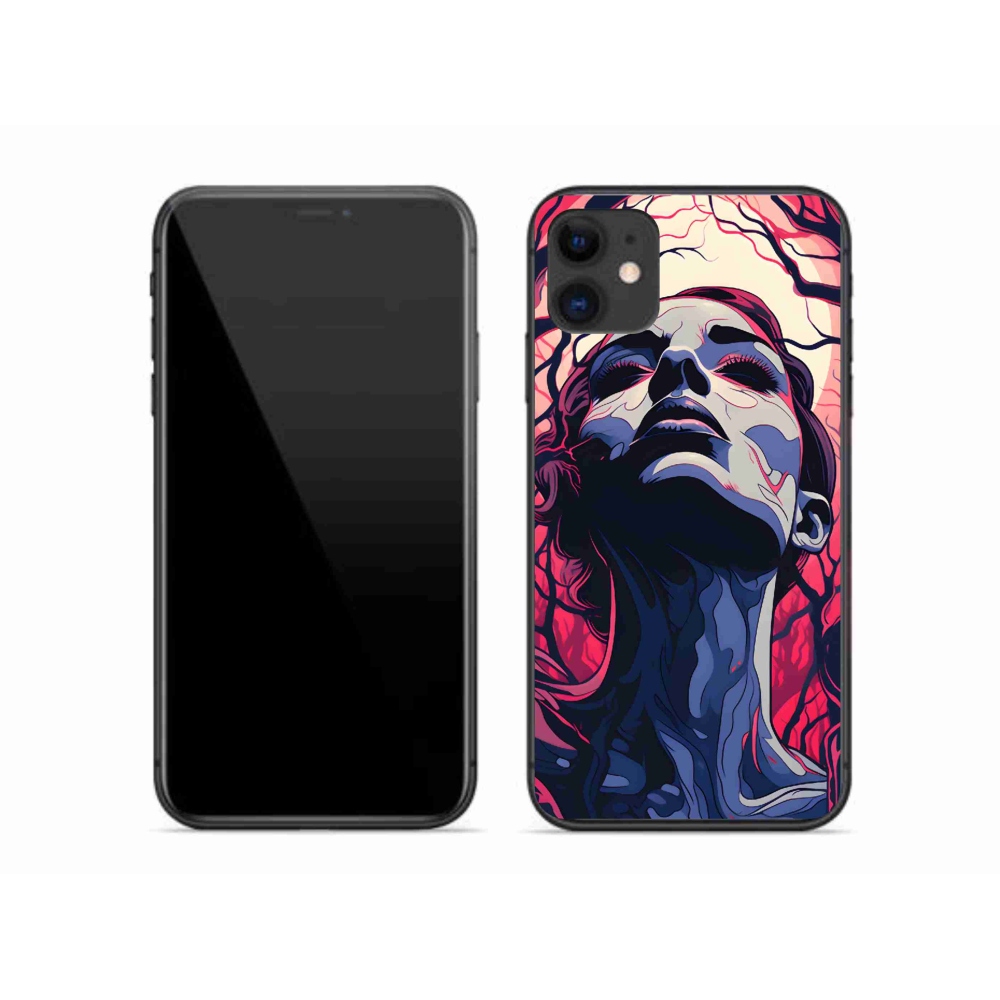 Zselés borítás mmCase iPhone 11 készülékhez - absztrakt arc