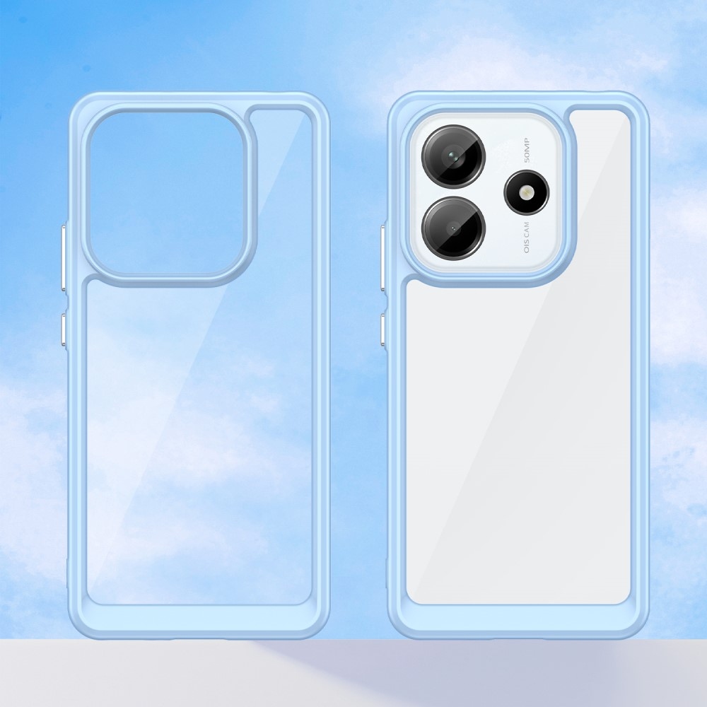 Gél tok kemény hátlappal a Xiaomi Redmi Note 14 5G-hez - kék