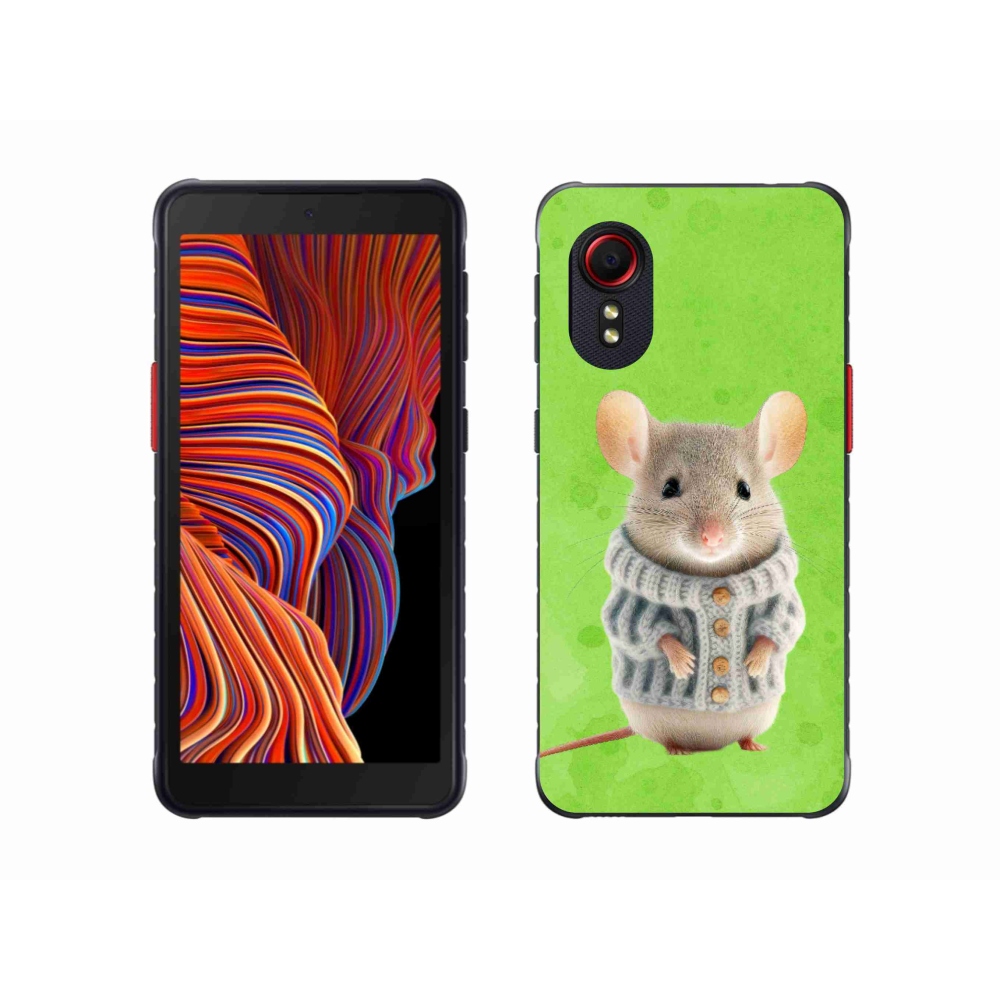 Gél borítás mmCase Samsung Galaxy Xcover 5 - egér pulóverben