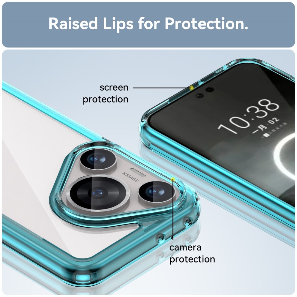 Gél tok fix hátlappal a Huawei Pura 70 Pro készülékhez - világoskék színben