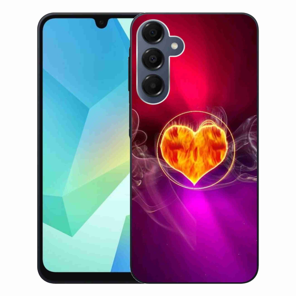 Gél borítás mmCase Samsung Galaxy A16 4G/5G - tüzes szív - Samsung Galaxy A16 4G/5G - tüzes szív