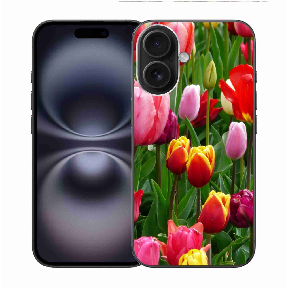 Zselés borítás mmCase iPhone 16 készülékhez - tulipánok