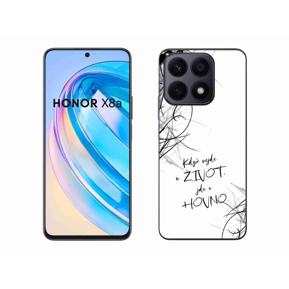 Gél borító mmCase a Honor X8a készülékhez - vicces szöveg 16 fehér háttér