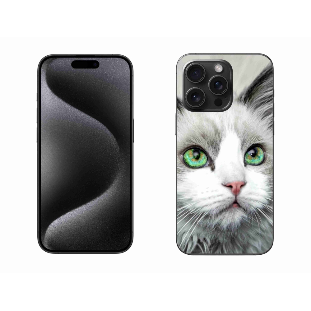 Zselés borítás mmCase iPhone 15 Pro Max készülékhez - macska nézet