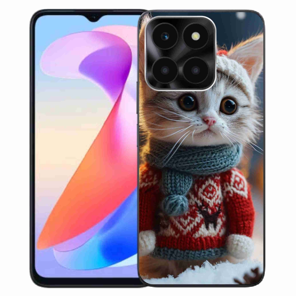 Gél borítás mmCase a Honor X6a számára - cica pulóverben