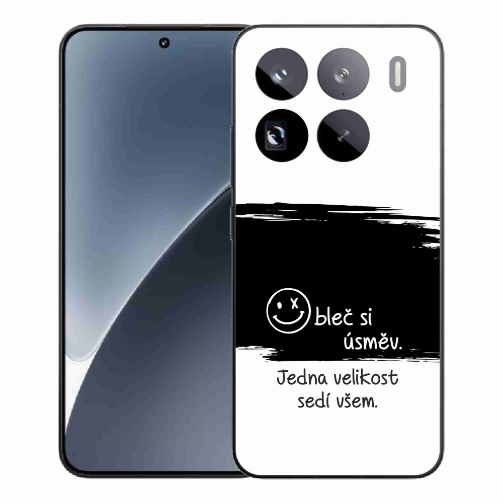 Gél borító mmCase a Xiaomi 15 Pro-hoz - vicces szöveg 8 fekete és fehér háttérrel