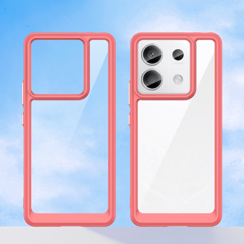 Gél tok kemény hátlappal a Xiaomi Redmi Note 13 Pro 5G/Poco X6 5G számára - piros