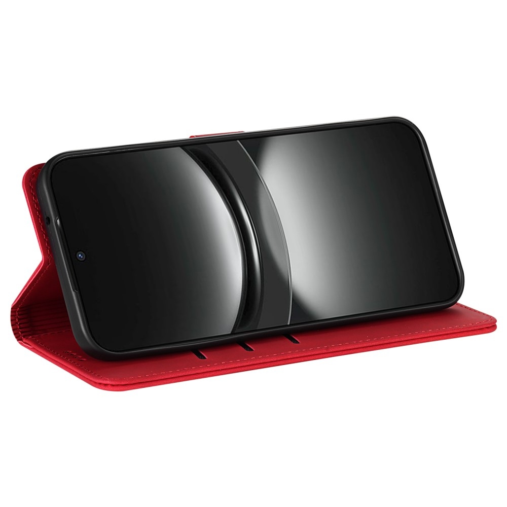 AZNS tok könyv tok Xiaomi Poco X7 Pro 5G-hez - piros