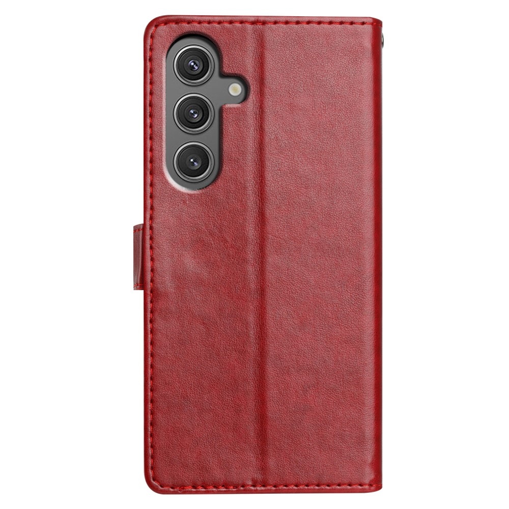 Vérrögök könyv tok Samsung Galaxy S25-hez - piros
