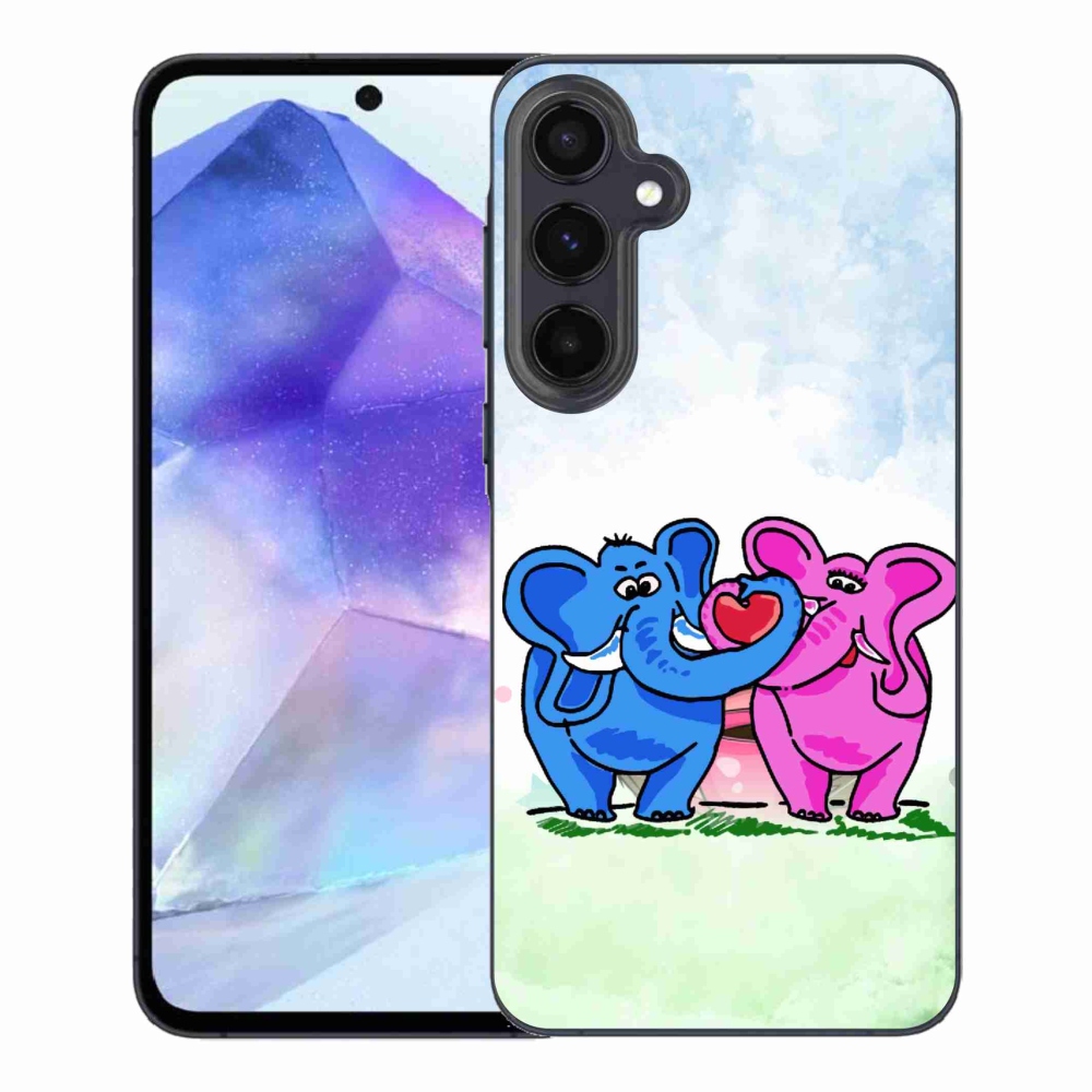 Gél borítás mmCase Samsung Galaxy A55 5G - szerelmes elefántok
