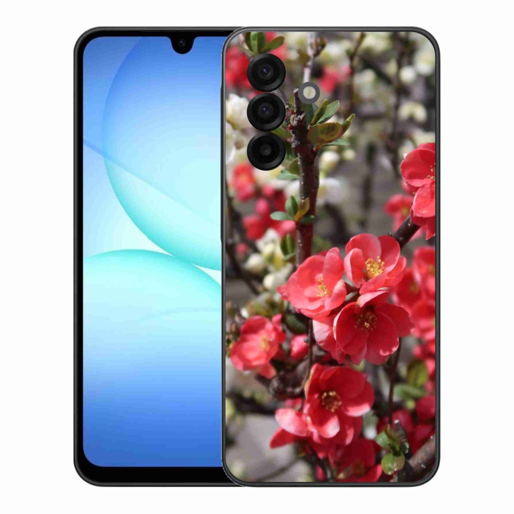 Gél borítás mmCase Samsung Galaxy A17 5G - piros virágok