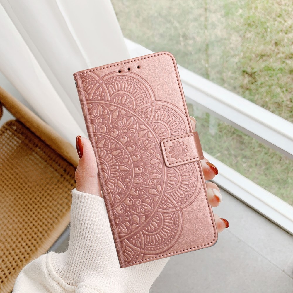 Mandala könyv tok Xiaomi Redmi 13C 5G - rózsa arany