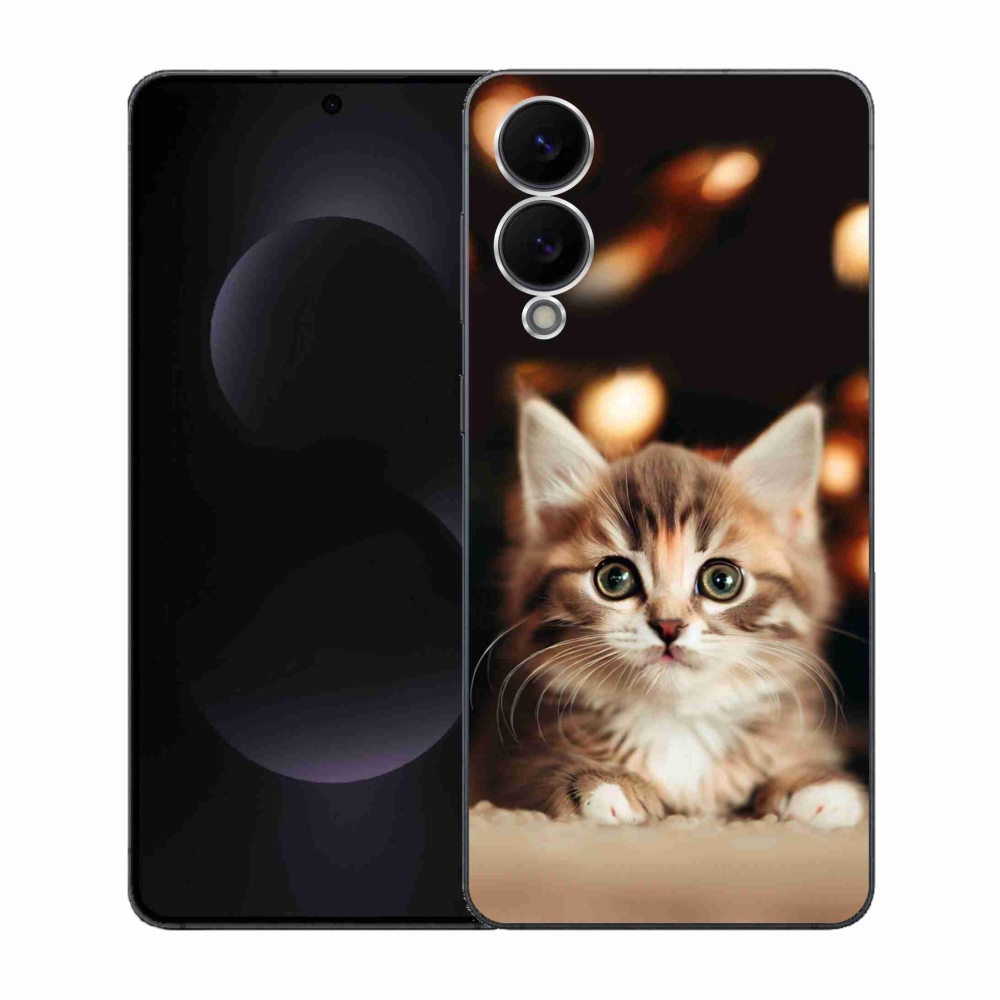 Gél borítás mmCase Samsung Galaxy S25 Edge készülékhez - aranyos cica 2
